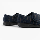 Jo & Joe DENNIS Mens Adjustable Full Slippers Navy