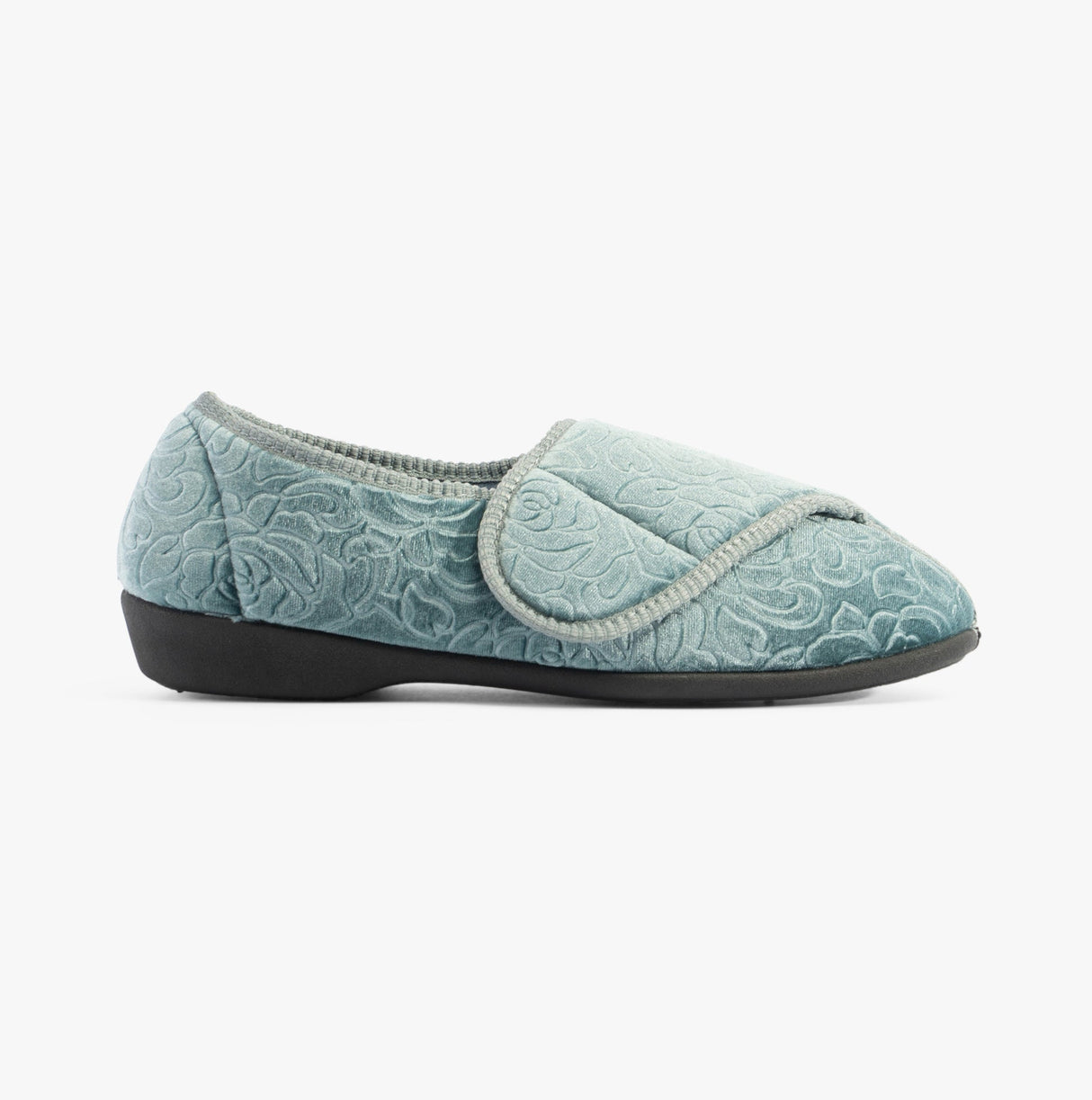 Jo & Joe DOREEN Womens Touch Fasten Slippers Teal