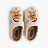 Jo & Joe GINGERBREAD Womens Mule Slippers Cream