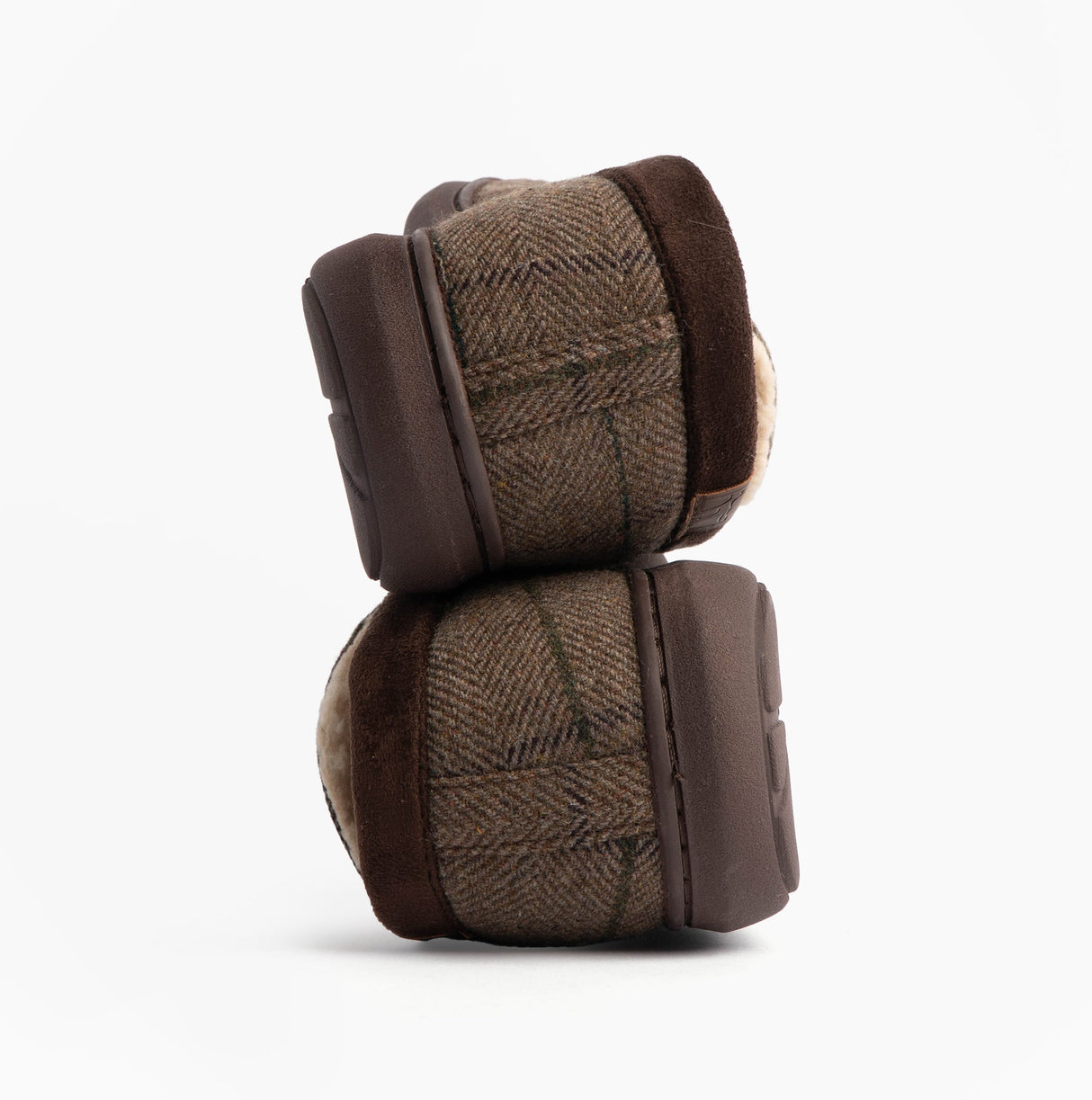 Jo & Joe GLENCOE Mens Tartan Slippers Brown