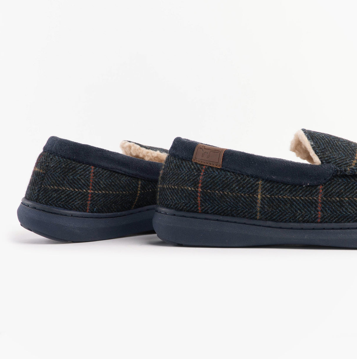 Jo & Joe GLENCOE Mens Tartan Slippers Navy