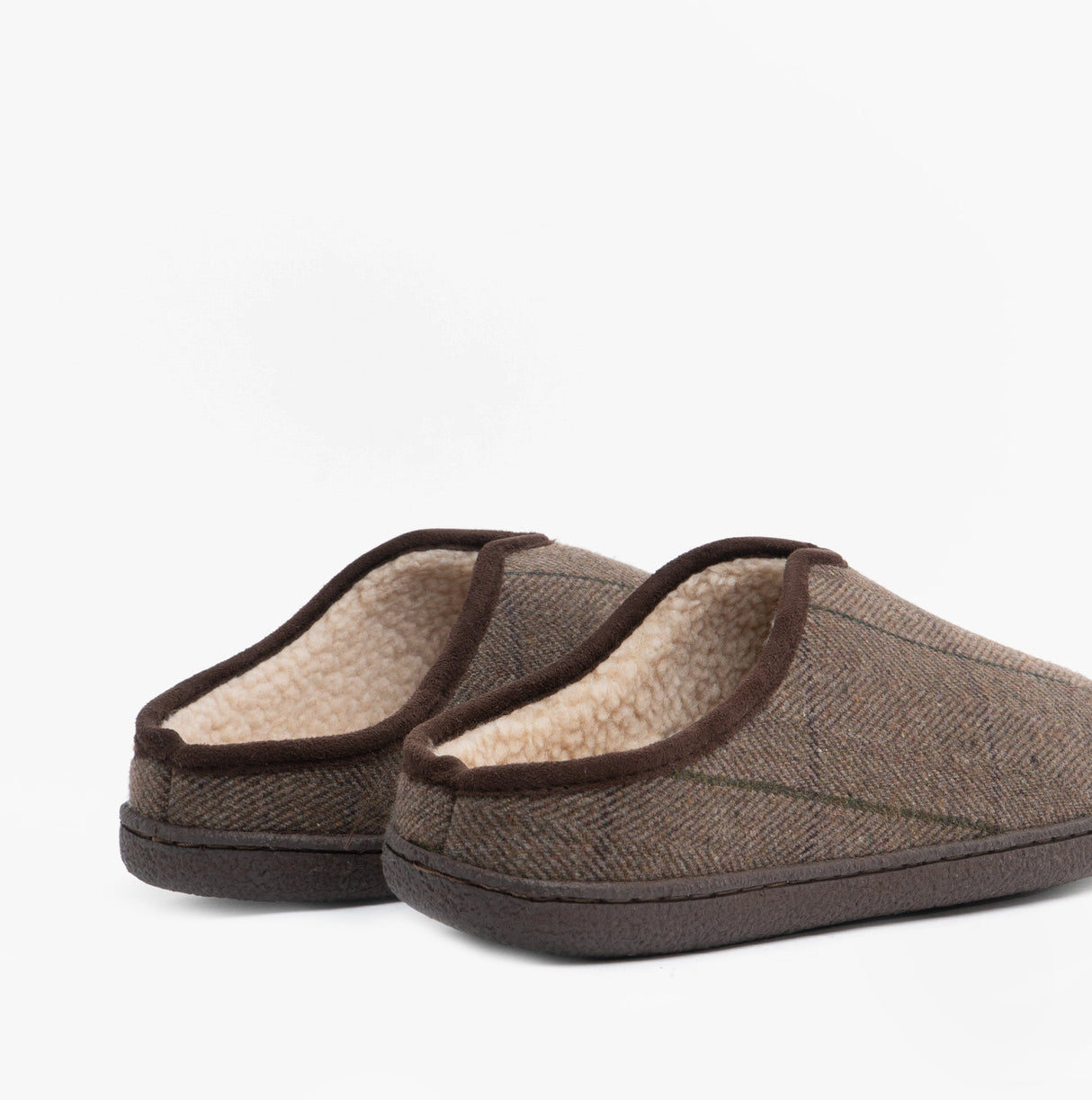 Jo & Joe HAMISH Mens Mule Slippers Dark Brown