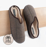 Jo & Joe HAMISH Mens Mule Slippers Dark Brown