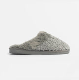 Jo & Joe HELGA Womens Mule Faux Fur Slippers Grey