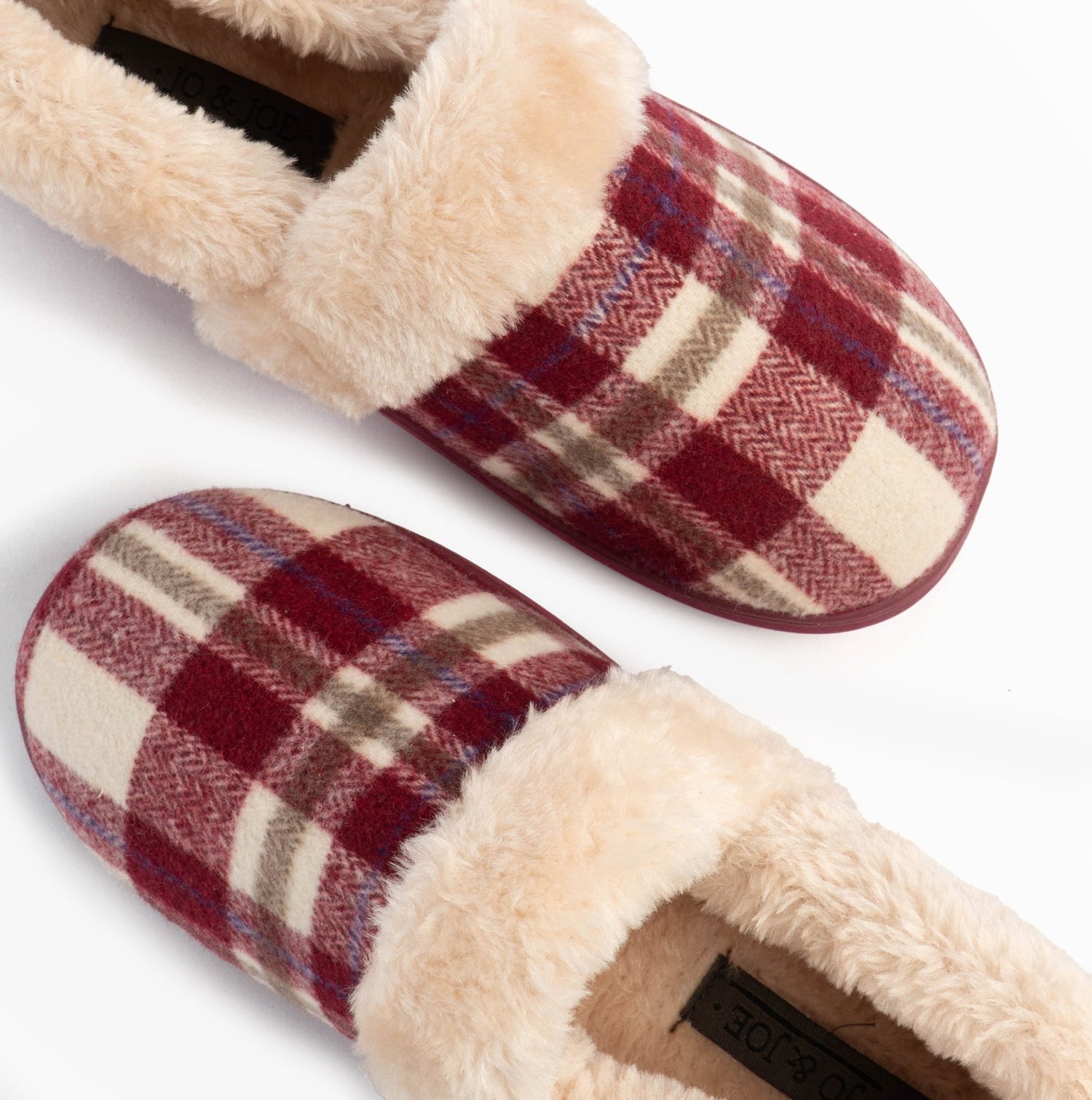 Jo & Joe HERITAGE Womens Full Slippers Cherry