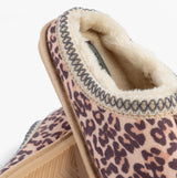 Jo & Joe KOALA Womens Mule Slippers Leopard