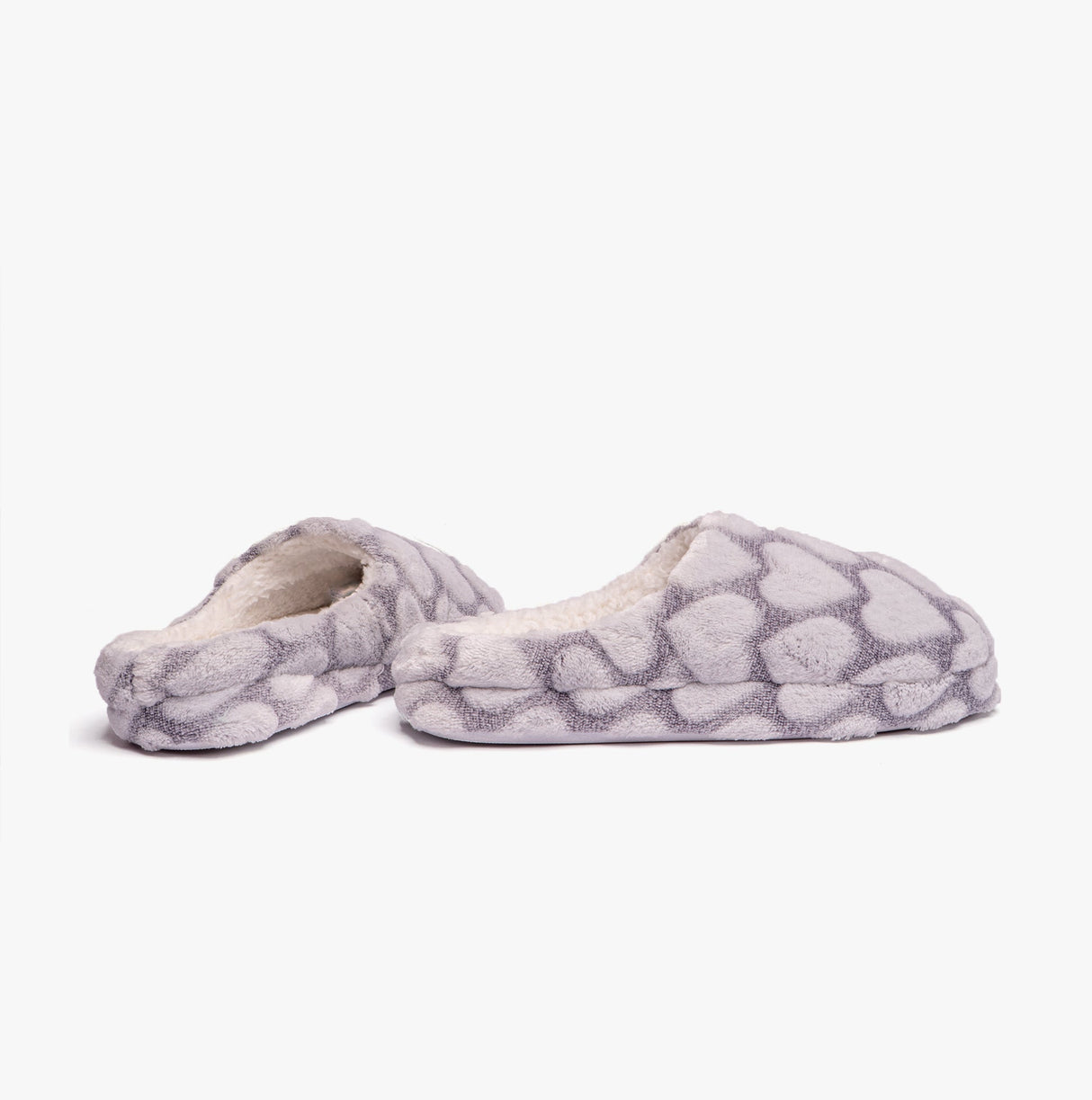 Jo & Joe LOVEHEART Womens Slippers Grey
