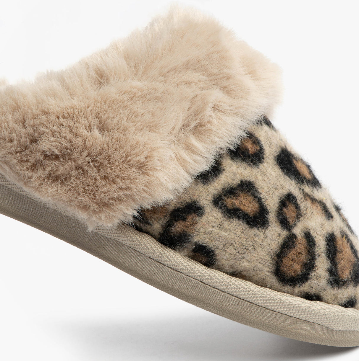 Jo & Joe NALA Womens Mule Slippers Leopard