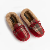 Jo & Joe PEMBROKE Womens Moccasin Slippers Festive Red