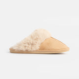 Jo & Joe SCARLETT Womens Faux Fur Mule Slippers Caramel
