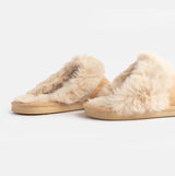 Jo & Joe SCARLETT Womens Faux Fur Mule Slippers Caramel
