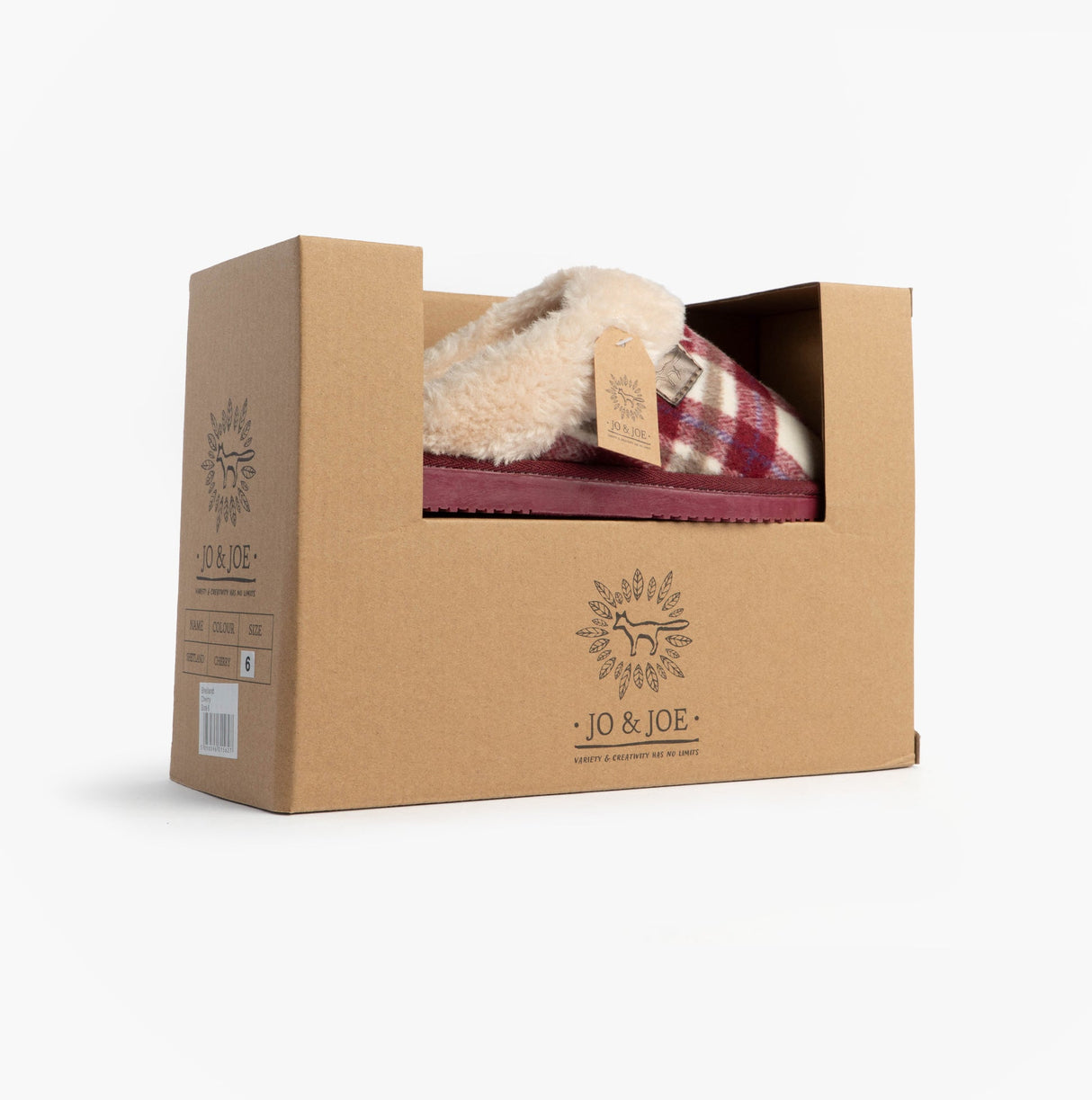 Jo & Joe SHETLAND Womens Mule Slippers Cherry