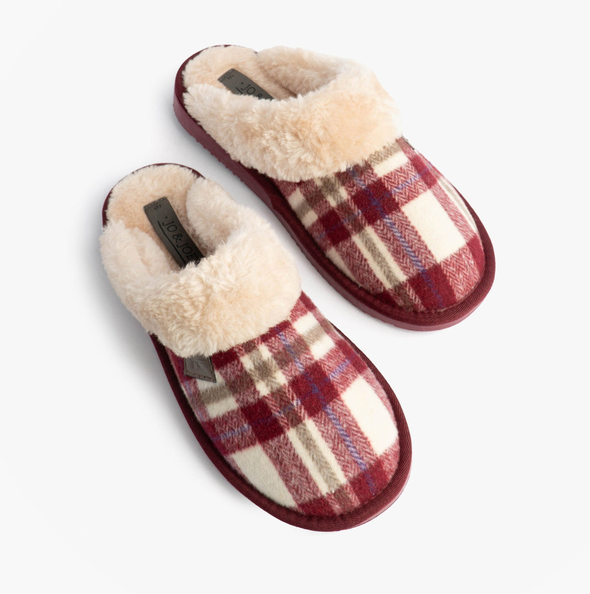 Jo & Joe SHETLAND Womens Mule Slippers Cherry