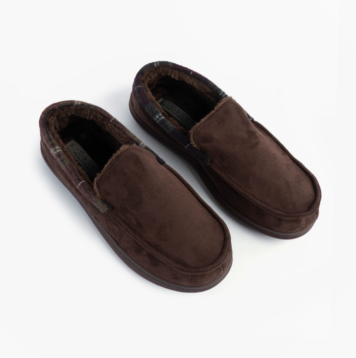 Jo & Joe ST ANDREWS Mens Moccasin Slippers Brown