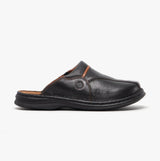 Josef Seibel KLAUS Mens Leather Mules Black/Cognac