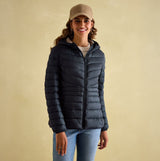 Joules KENLEY Womens Showerproof Hooded Puffer Jacket Navy