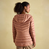 Joules KENLEY Womens Showerproof Hooded Puffer Jacket Pink