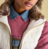 Joules BECKLEY Womens Padded Showerproof Gilet White