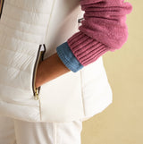 Joules BECKLEY Womens Padded Showerproof Gilet White