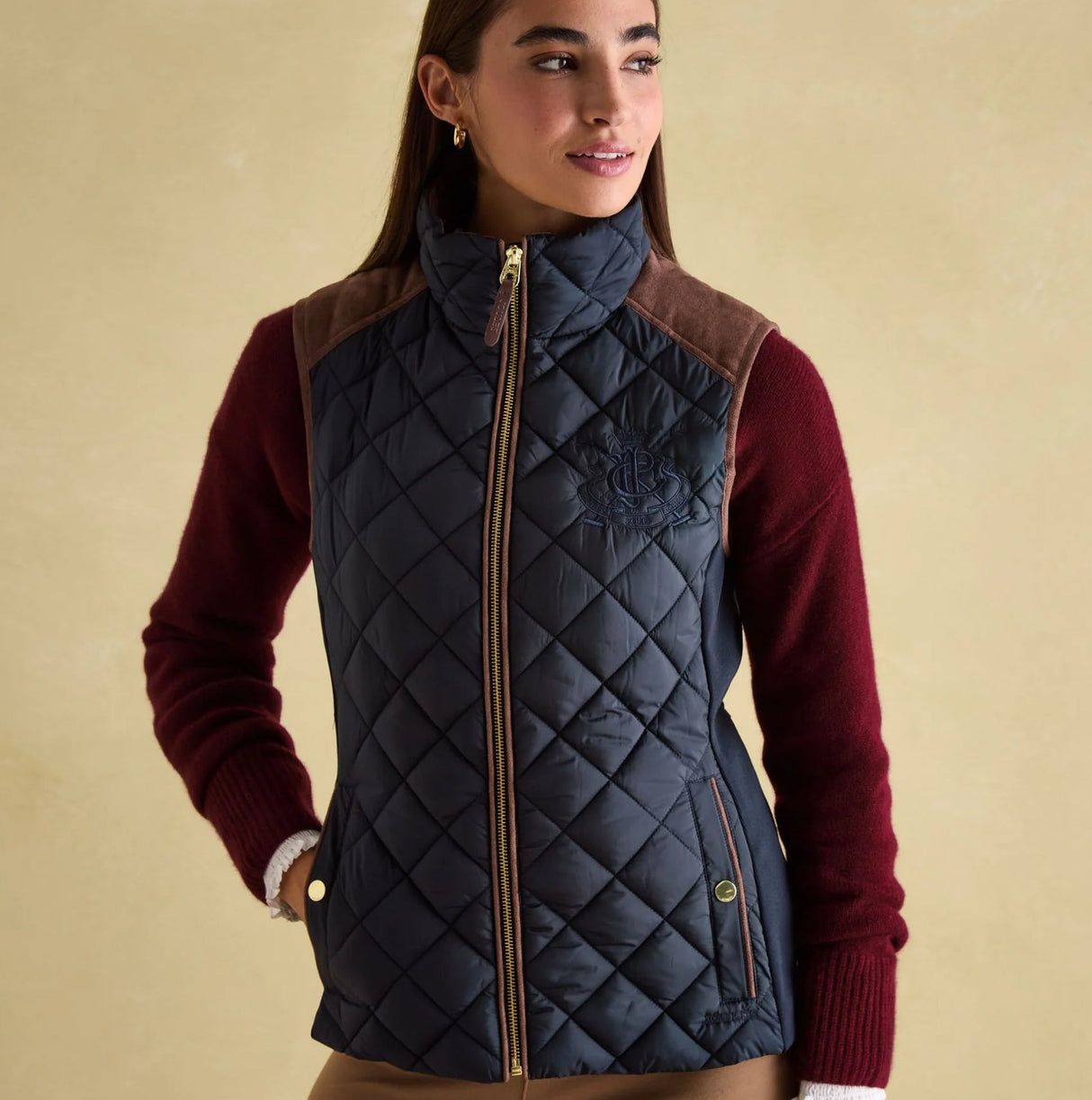 Joules BRAEMAR LUXE Womens Quilted Gilet Navy