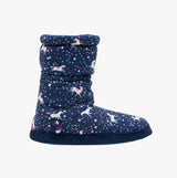 Joules JNR PADABOUT Girls Bootie Slippers Blue Horse
