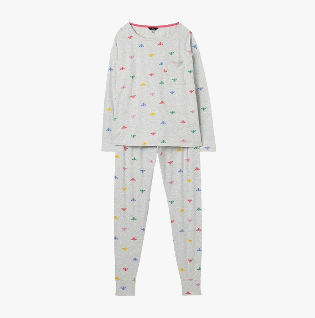 Joules DREAMLEY Womens Cotton Nightwear Grey Multi Bee
