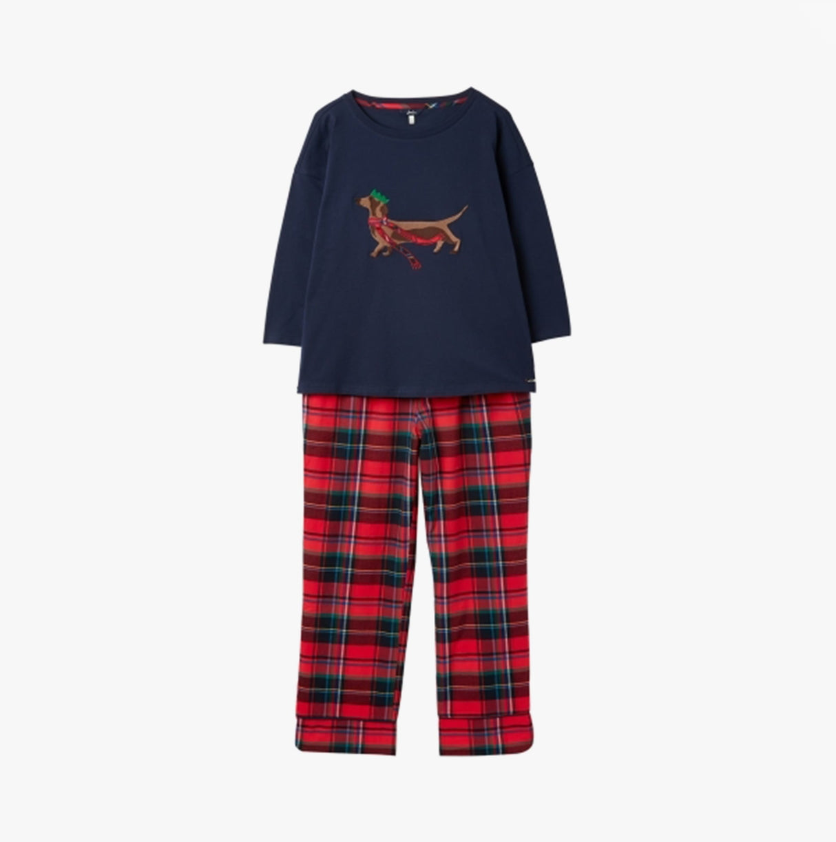 Joules GOODNIGHT CHRISTMAS Womens Cotton Pyjama Set Xmas Dog