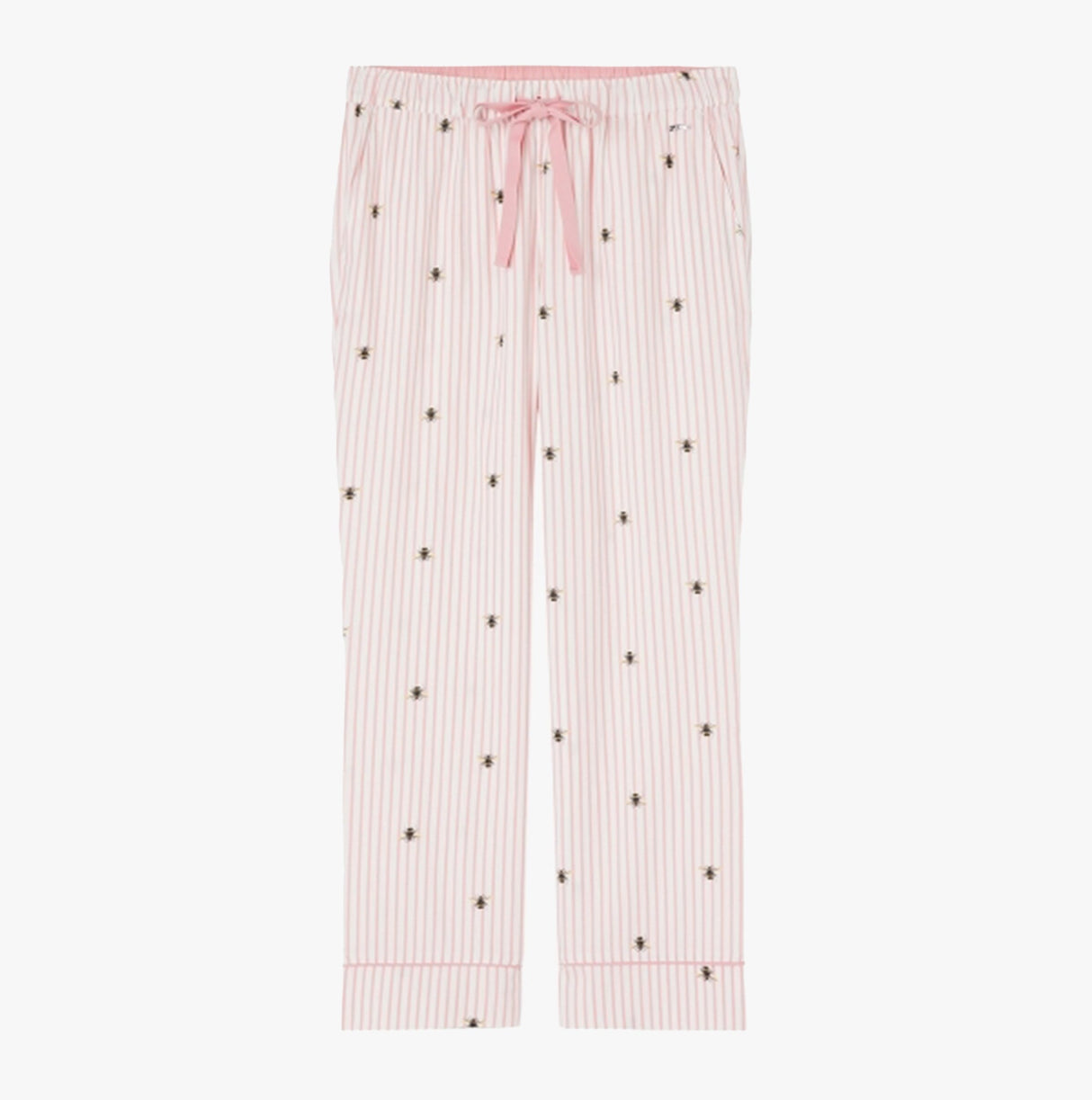 Joules LUNA LIGHT Womens Pyjama Bottoms Pink Bee Stripe