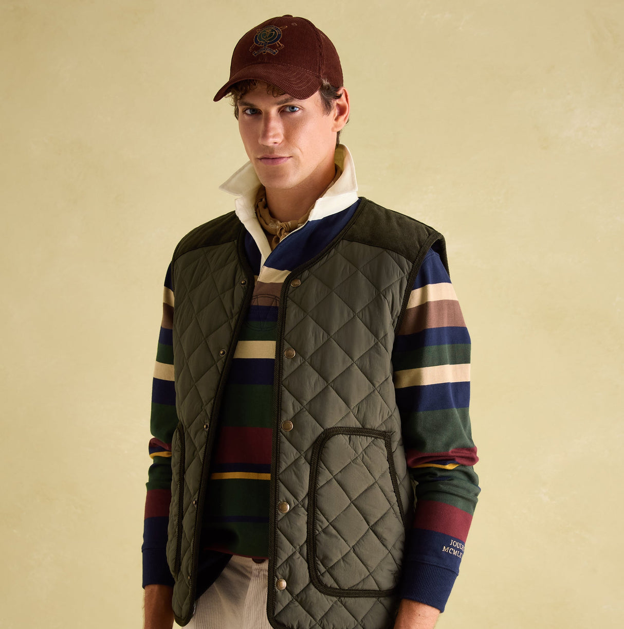 Joules GIBSON Mens Gilet Green