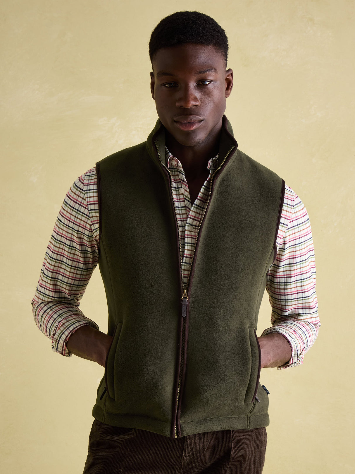 Joules GREENFIELD Mens Gilet Green