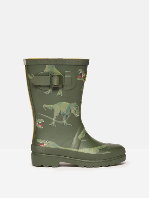 Joules JNR WELLY PRINT Boys Wellies Green Dino