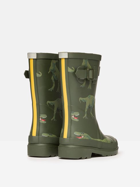 Joules JNR WELLY PRINT Boys Wellies Green Dino