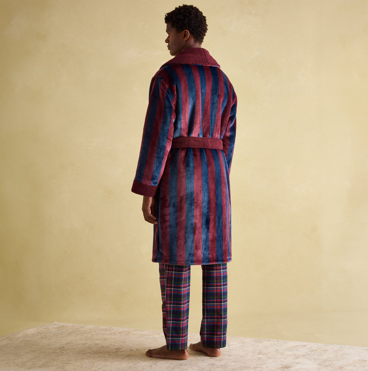 Joules MONTAGUE Mens Night Gown Navy Port Stripe