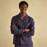 Joules HUGO Mens Pyjama Set Navy Stripe