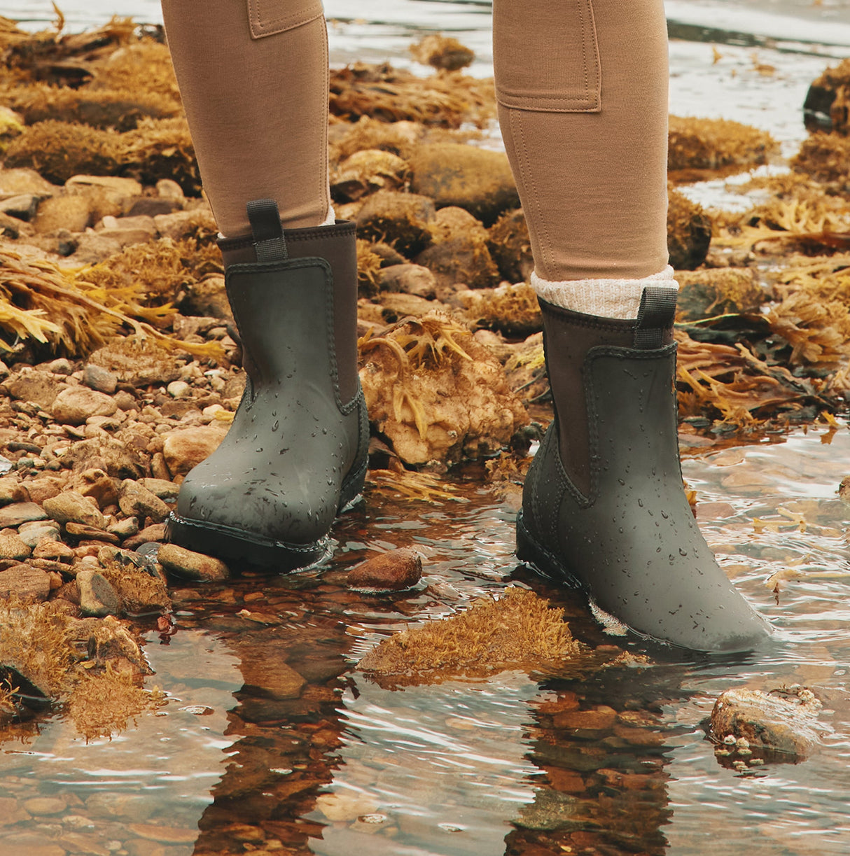 Joules OAKFIELD Womens Neoprene Lined Wellies Chocolate Brown