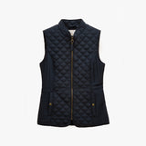Joules Minx Womens Showerproof Quilted Gilet with Adjustable Waist Navy
