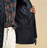 Joules Minx Womens Showerproof Quilted Gilet with Adjustable Waist Navy