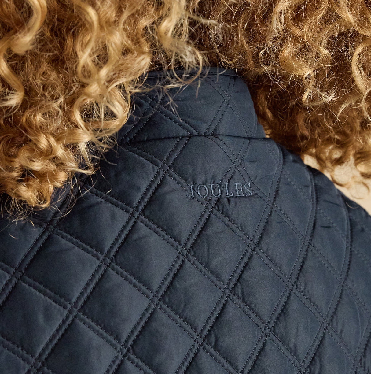 Joules Minx Womens Showerproof Quilted Gilet with Adjustable Waist Navy