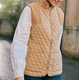 Joules STATELY Womens Quilted Gilet Beige