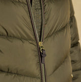 Joules MOORSDALE Womens Mid Length Showerproof Padded Coat with Hood Khaki