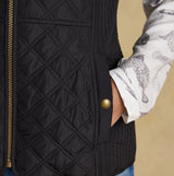 Joules MINX Womens Showerproof Quilted Gilet Black