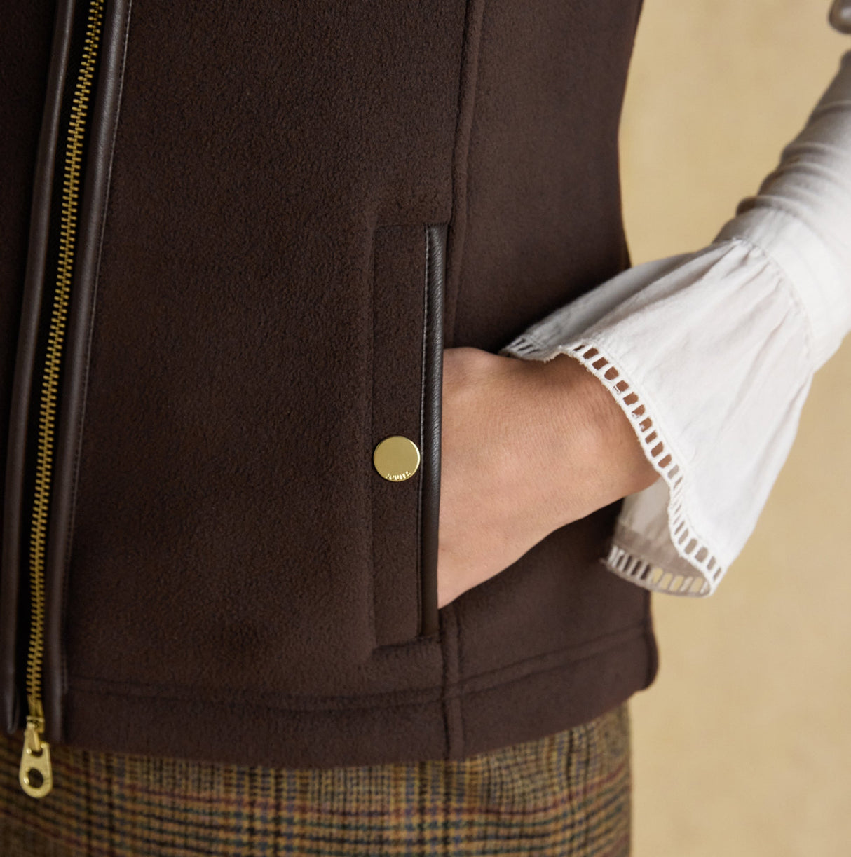 Joules FAIRBOURNE Womens Gilet Brown