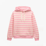Joules MILBOURNE Womens Hoodie Pink/White Stripe