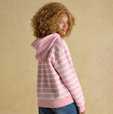 Joules MILBOURNE Womens Hoodie Pink/White Stripe