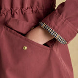 Joules PORTWELL Waterproof Hoodie Raincoat With Adjustable Waist Oxblood