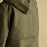 Joules RAINAWAY Womens Lightweight Waterproof Longline Raincoat with Hood Green