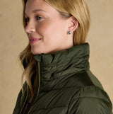 Joules PEMBURY Showerproof Longline Padded Coat with Hood Khaki