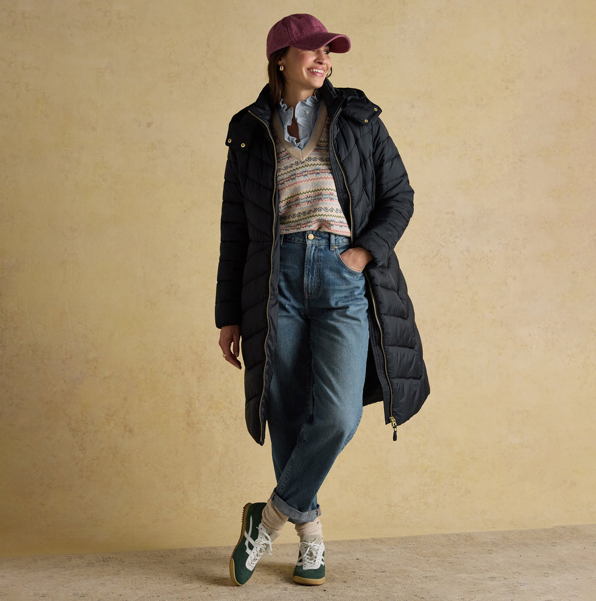 Joules PEMBURY Womens Long Coat Navy