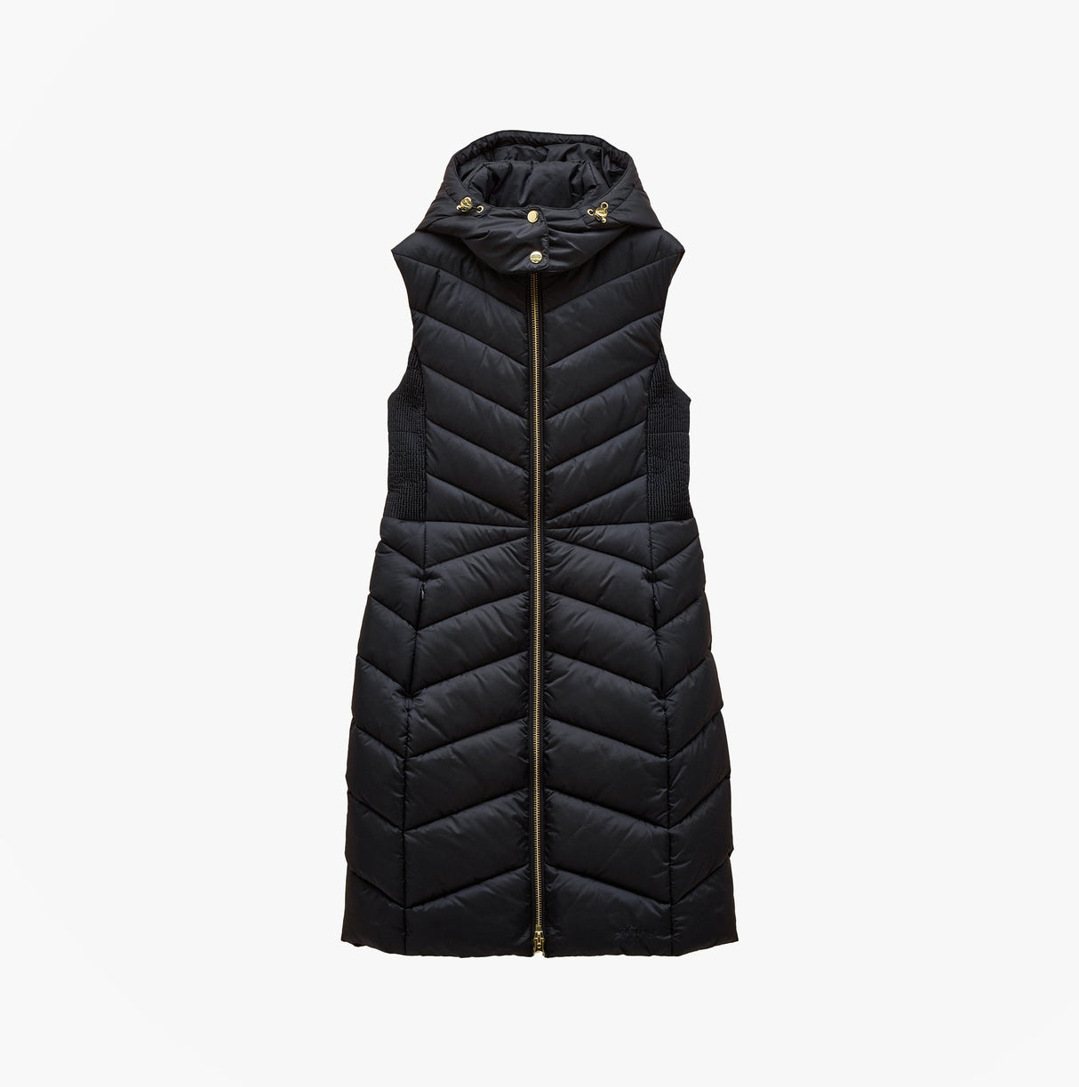 Joules PEMBURY Longline Showerproof Padded Gilet with Hood Navy