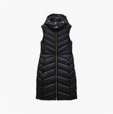Joules PEMBURY Longline Showerproof Padded Gilet with Hood Navy